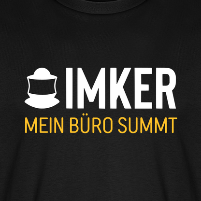 IMKER Code Büro T-Shirt in Schwarz – Druck im Detail
