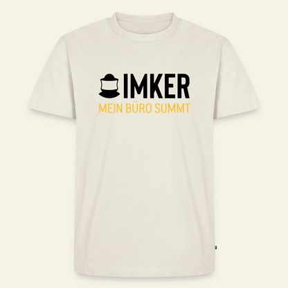 IMKER Code Büro T-Shirt in Naturweiß – Vorderseite