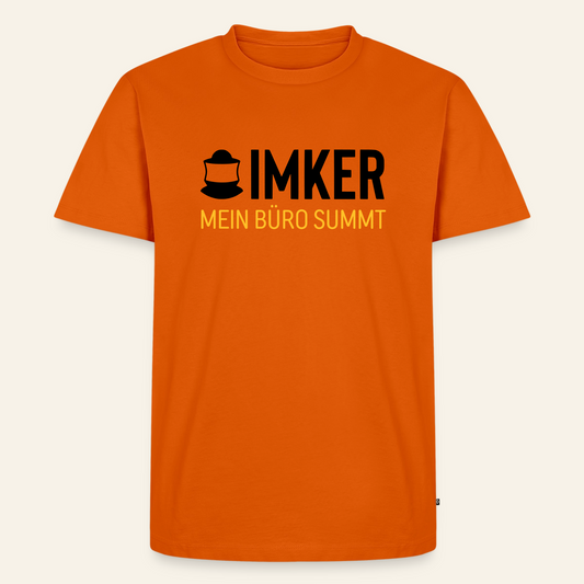 IMKER Code Büro T-Shirt in Orange – Vorderseite