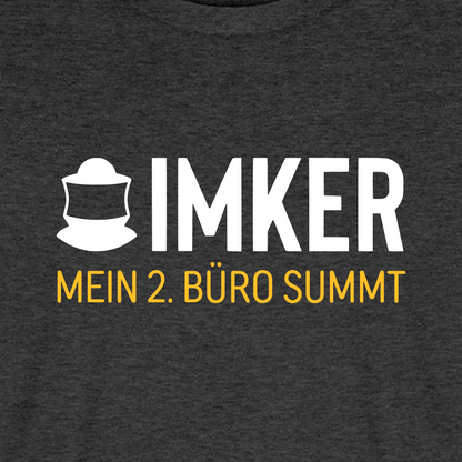 IMKER Code Zweitbüro T-Shirt in Anthrazit – Druck im Detail