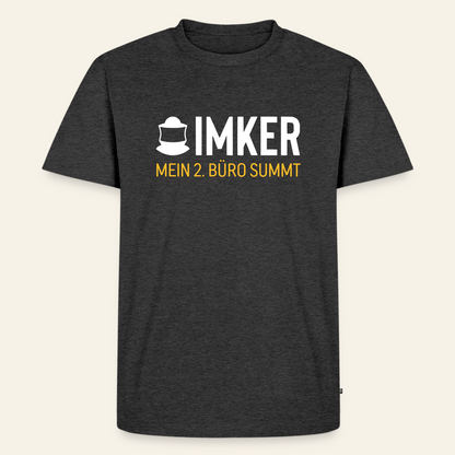 IMKER Code Zweitbüro T-Shirt in Anthrazit – Vorderseite