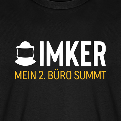 IMKER Code Zweitbüro T-Shirt in Schwarz – Druck im Detail