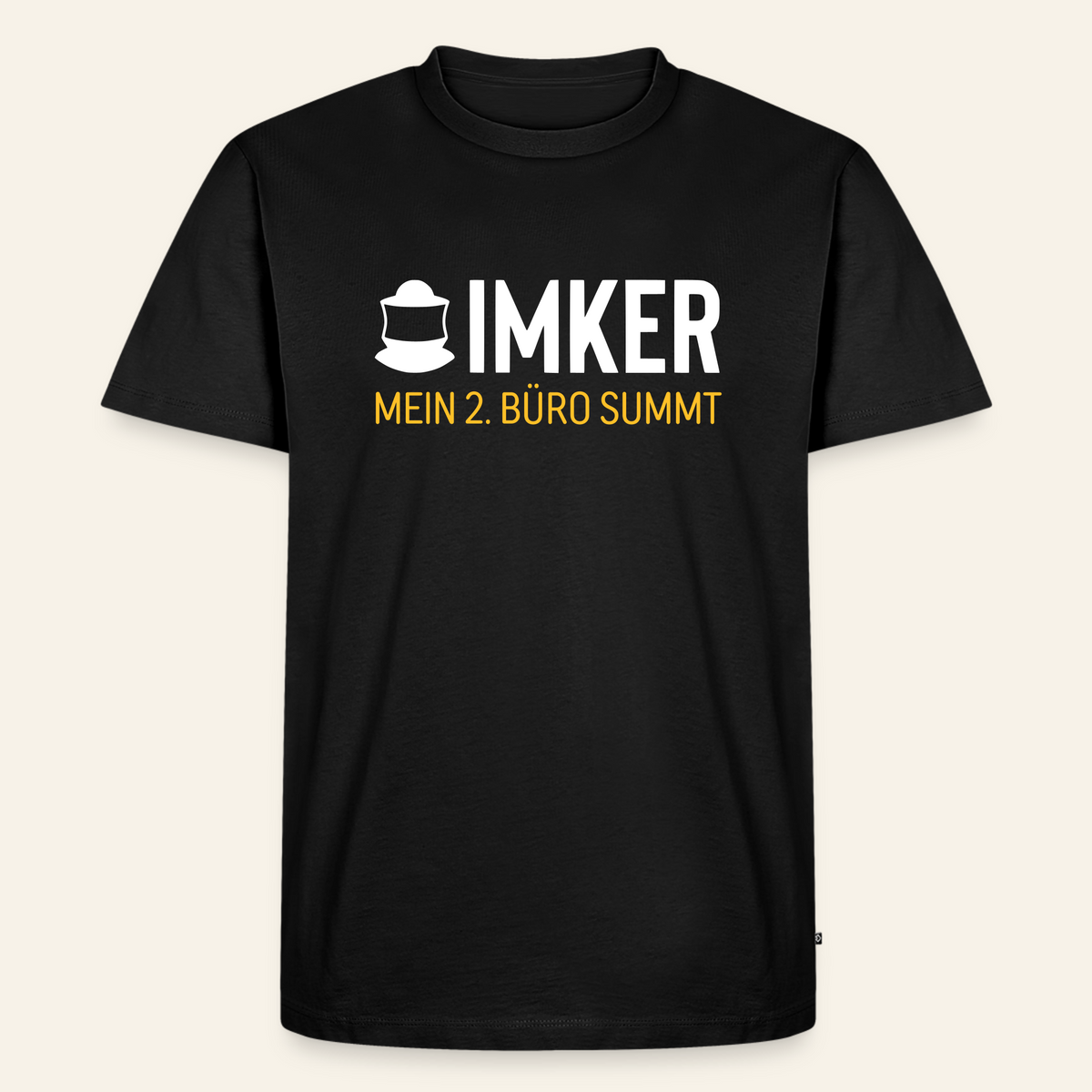 IMKER Code Zweitbüro T-Shirt in Schwarz – Vorderseite