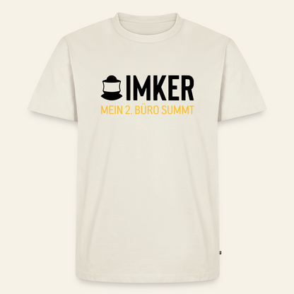 IMKER Code Zweitbüro T-Shirt in Naturweiß – Vorderseite