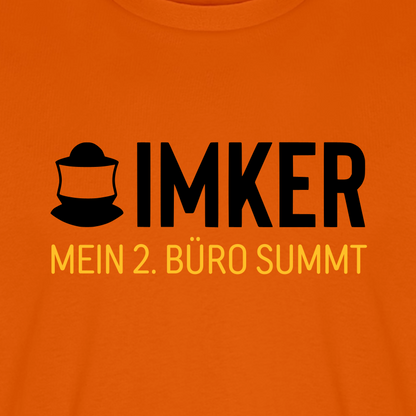 IMKER Code Zweitbüro T-Shirt in Orange – Druck im Detail