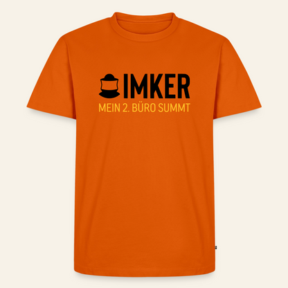 IMKER Code Zweitbüro T-Shirt in Orange – Vorderseite