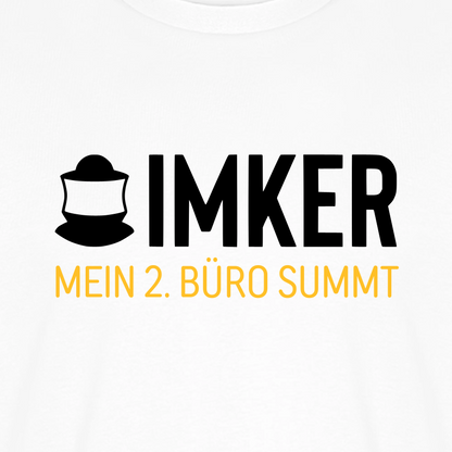 IMKER Code Zweitbüro T-Shirt in Weiß – Druck im Detail