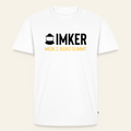 IMKER Code Zweitbüro T-Shirt in Weiß – Vorderseite