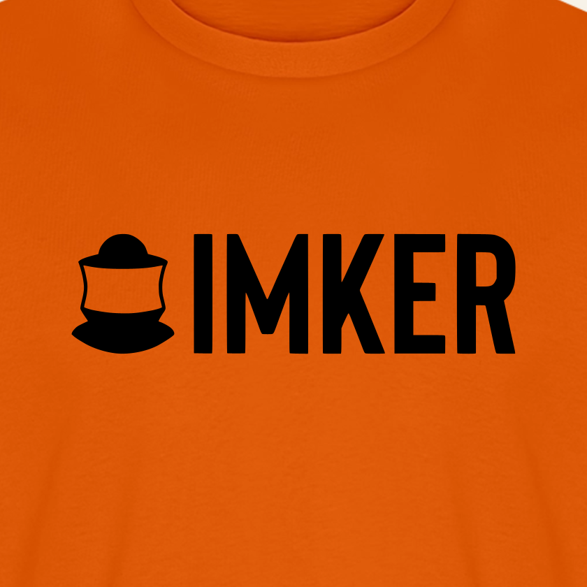 IMKER Code Prime T-Shirt in Orange – Druck im Detail
