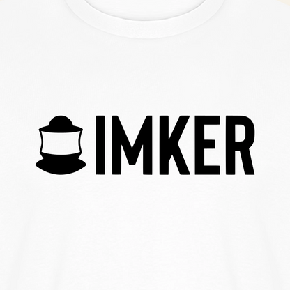 IMKER Code Prime T-Shirt in Weiß – Druck im Detail