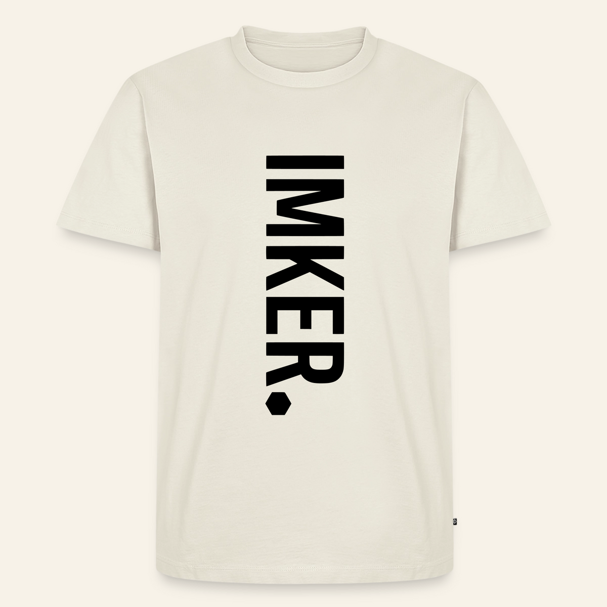 IMKER Dot Charlie T-Shirt in Naturweiß – Vorderseite