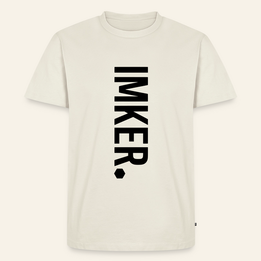 IMKER Dot Charlie T-Shirt in Naturweiß – Vorderseite