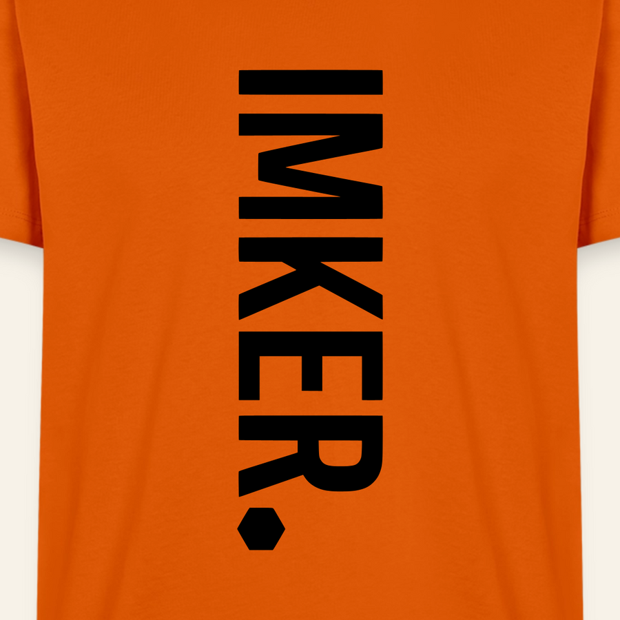 IMKER Dot Charlie T-Shirt in Orange – Druck im Detail