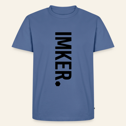IMKER Dot Charlie T-Shirt in Steinblau – Vorderseite