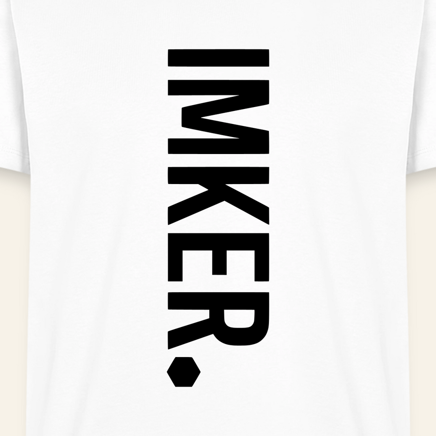 IMKER Dot Charlie T-Shirt in Weiß – Druck im Detail