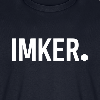 IMKER Dot Stark T-Shirt in Dunkelblau – Druck im Detail