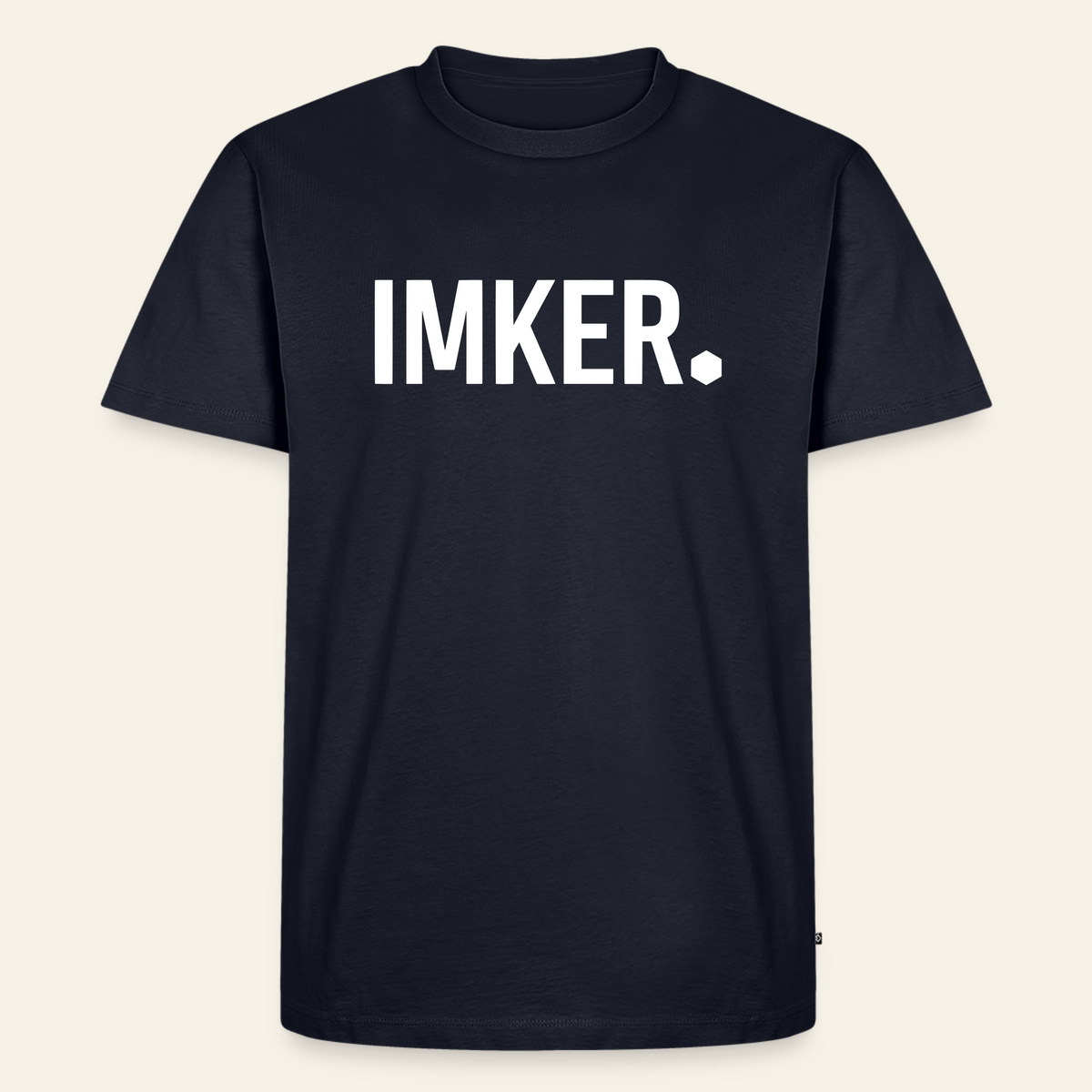 IMKER Dot Stark T-Shirt in Dunkelblau – Vorderseite