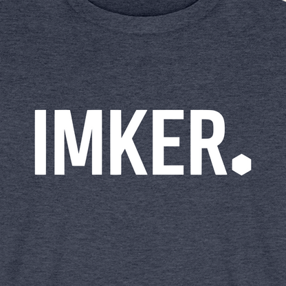 IMKER Dot Stark T-Shirt in Jeansblau – Druck im Detail