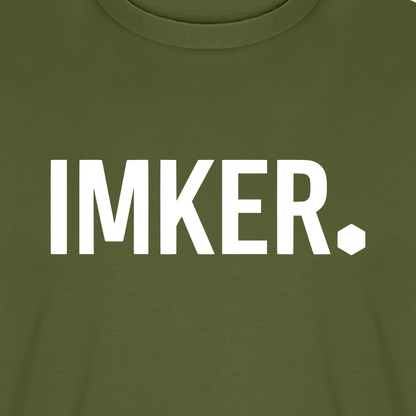 IMKER Dot Stark T-Shirt in Khaki – Druck im Detail