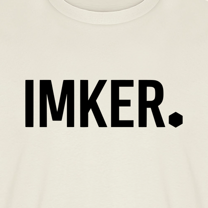 IMKER Dot Stark T-Shirt in Naturweiß – Druck im Detail