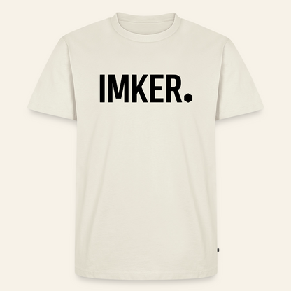 IMKER Dot Stark T-Shirt in Naturweiß – Vorderseite