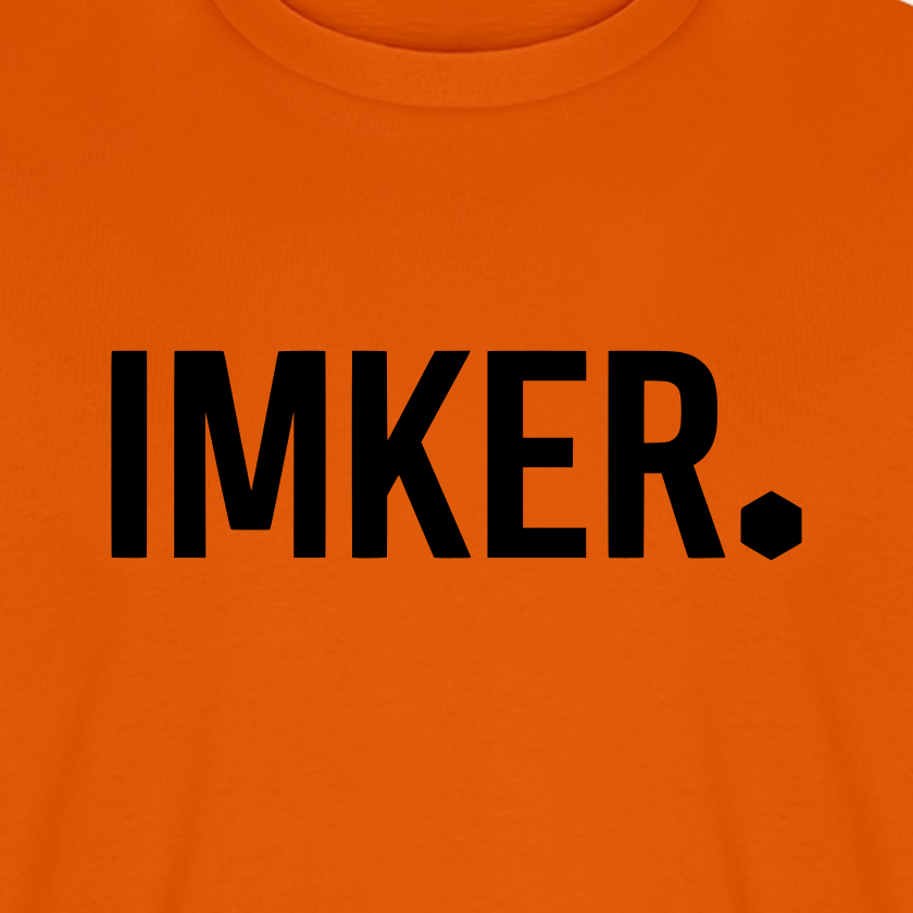 IMKER Dot Stark T-Shirt in Orange – Druck im Detail