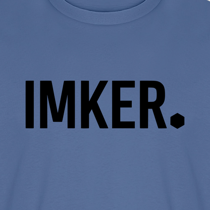IMKER Dot Stark T-Shirt in Steinblau – Druck im Detail