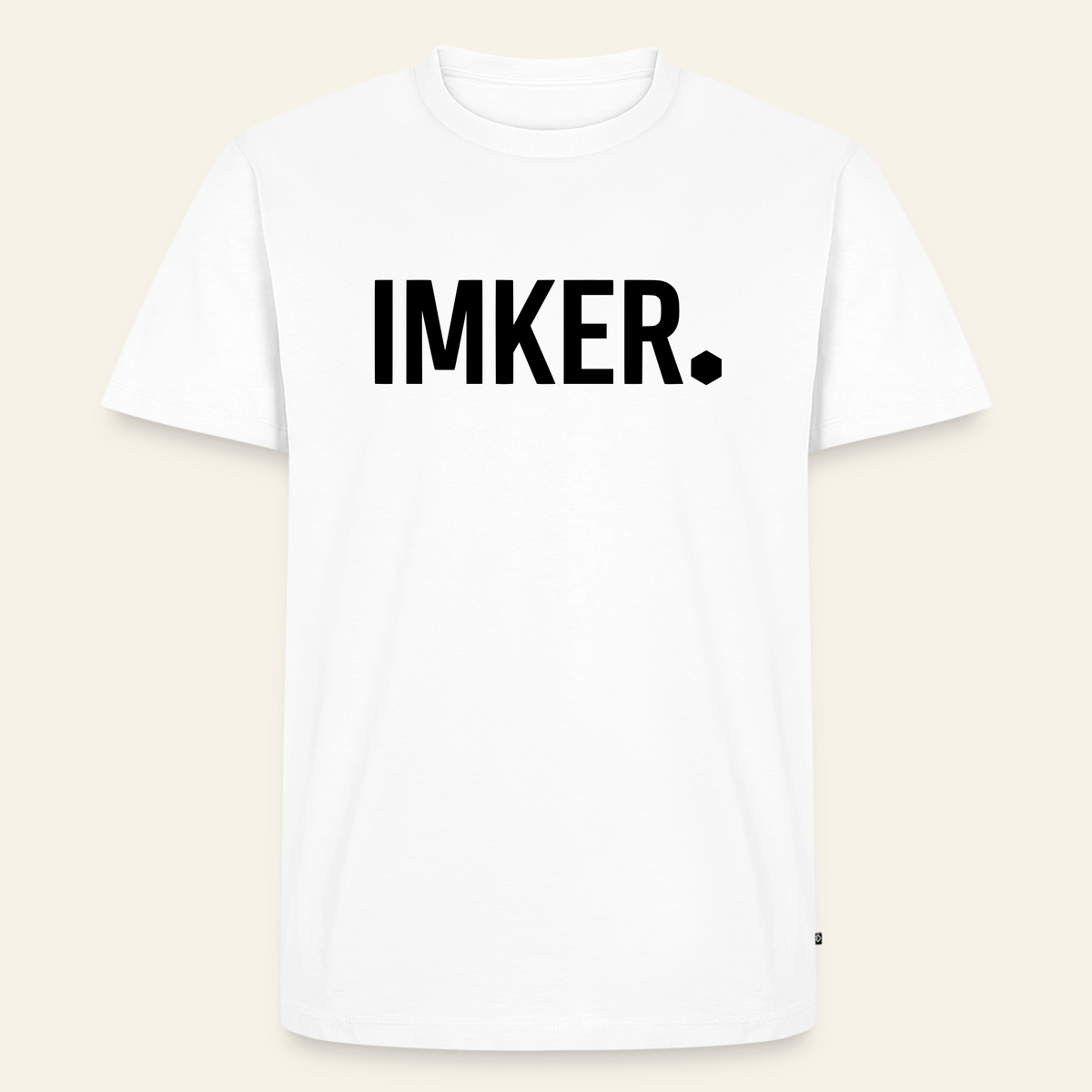 IMKER Dot Stark T-Shirt in Weiß – Vorderseite