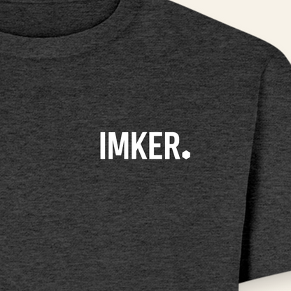 IMKER Dot Fein T-Shirt in Anthrazit – Druck im Detail
