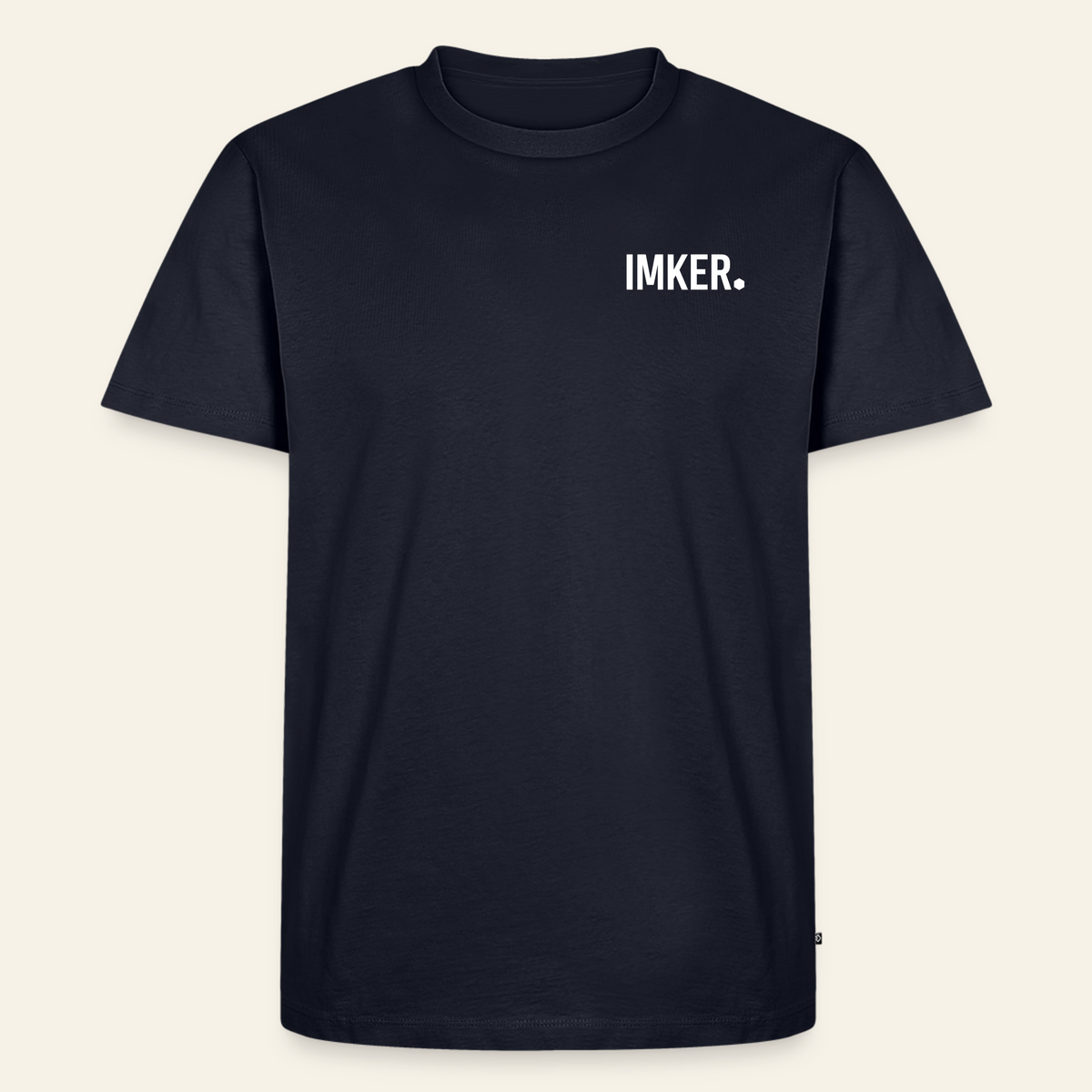 IMKER Dot Fein T-Shirt in Dunkelblau – Vorderseite