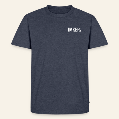 IMKER Dot Fein T-Shirt in Jeansblau – Vorderseite