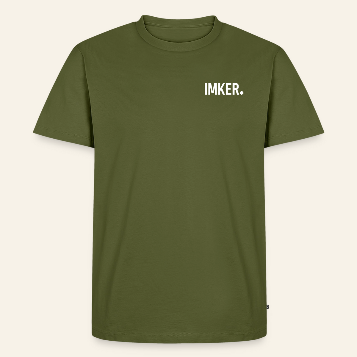 IMKER Dot Fein T-Shirt in Khaki – Vorderseite