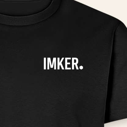 IMKER Dot Fein T-Shirt in Schwarz – Druck im Detail