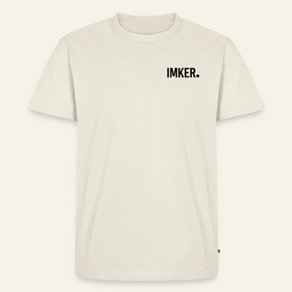 IMKER Dot Fein T-Shirt in Naturweiß – Vorderseite
