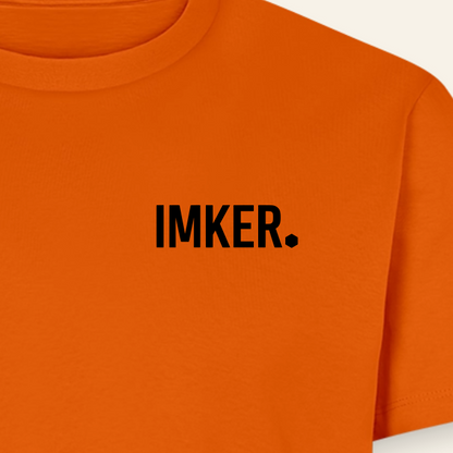 IMKER Dot Fein T-Shirt in Orange – Druck im Detail