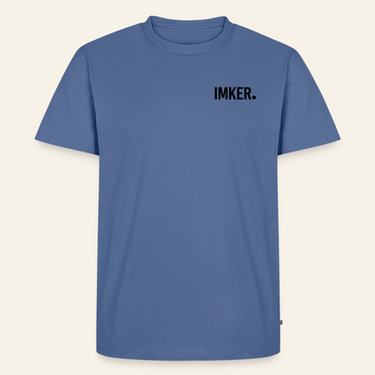 IMKER Dot Fein T-Shirt in Steinblau – Vorderseite