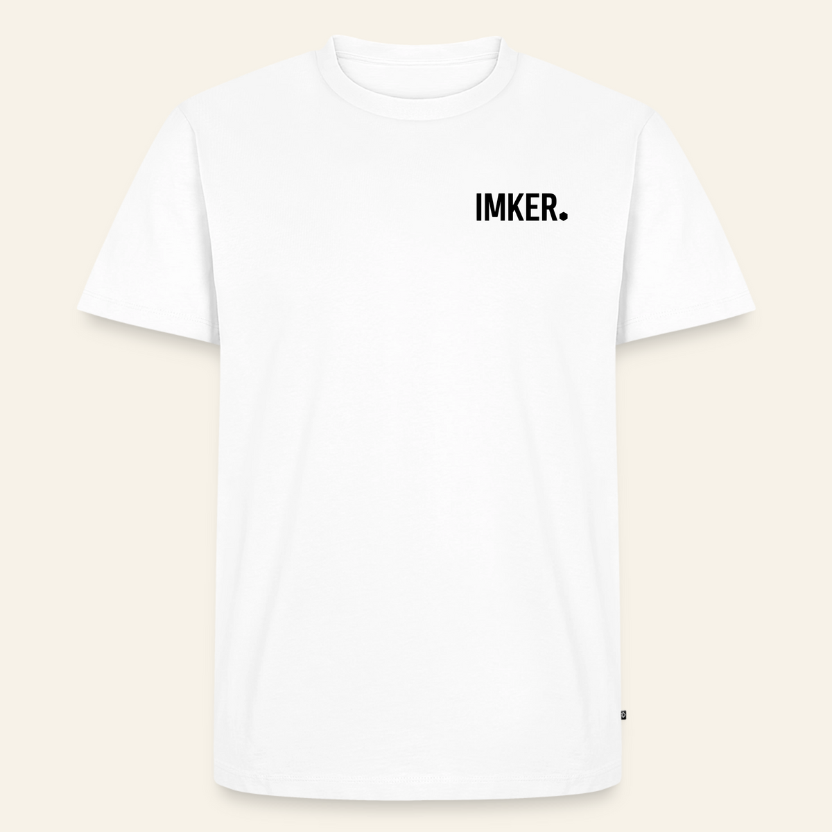 IMKER Dot Fein T-Shirt in Weiß – Vorderseite