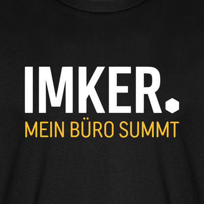 IMKER Dot Büro T-Shirt in Schwarz – Druck im Detail
