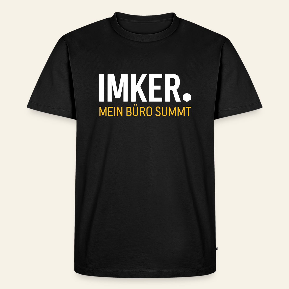 IMKER Dot Büro T-Shirt in Schwarz – Vorderseite