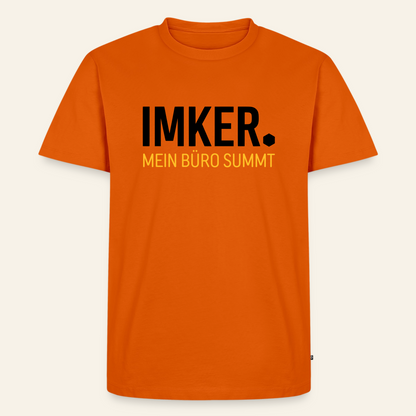 IMKER Dot Büro T-Shirt in Orange – Vorderseite