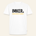 IMKER Dot Büro T-Shirt in Weiß – Vorderseite