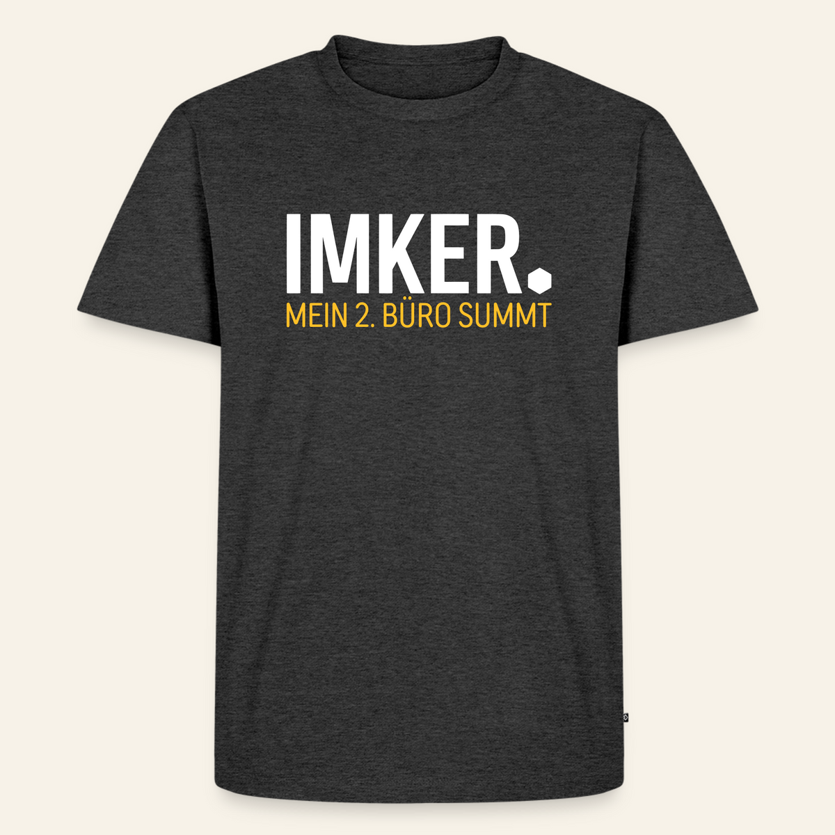 IMKER Dot Zweitbüro T-Shirt in Anthrazit – Vorderseite