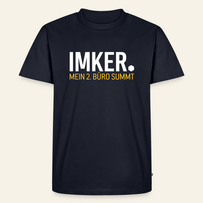 IMKER Dot Zweitbüro T-Shirt in Dunkelblau – Vorderseite