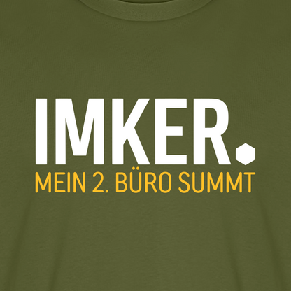 IMKER Dot Zweitbüro T-Shirt in Khaki – Druck im Detail