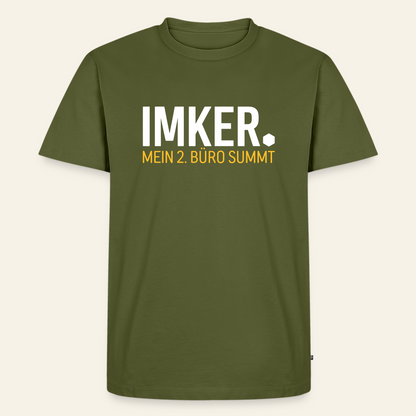 IMKER Dot Zweitbüro T-Shirt in Khaki – Vorderseite