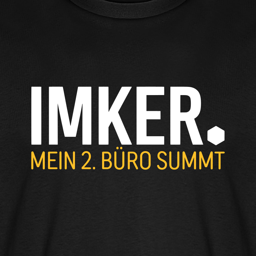 IMKER Dot Zweitbüro T-Shirt in Schwarz – Druck im Detail