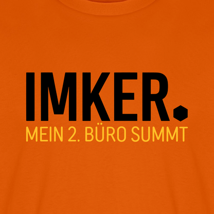 IMKER Dot Zweitbüro T-Shirt in Orange – Druck im Detail