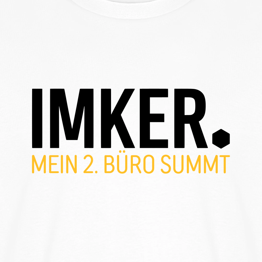 IMKER Dot Zweitbüro T-Shirt in Weiß – Druck im Detail