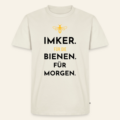 Imker für Morgen T-Shirt in Naturweiß – Vorderseite