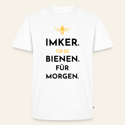 Imker für Morgen T-Shirt in Weiß – Vorderseite